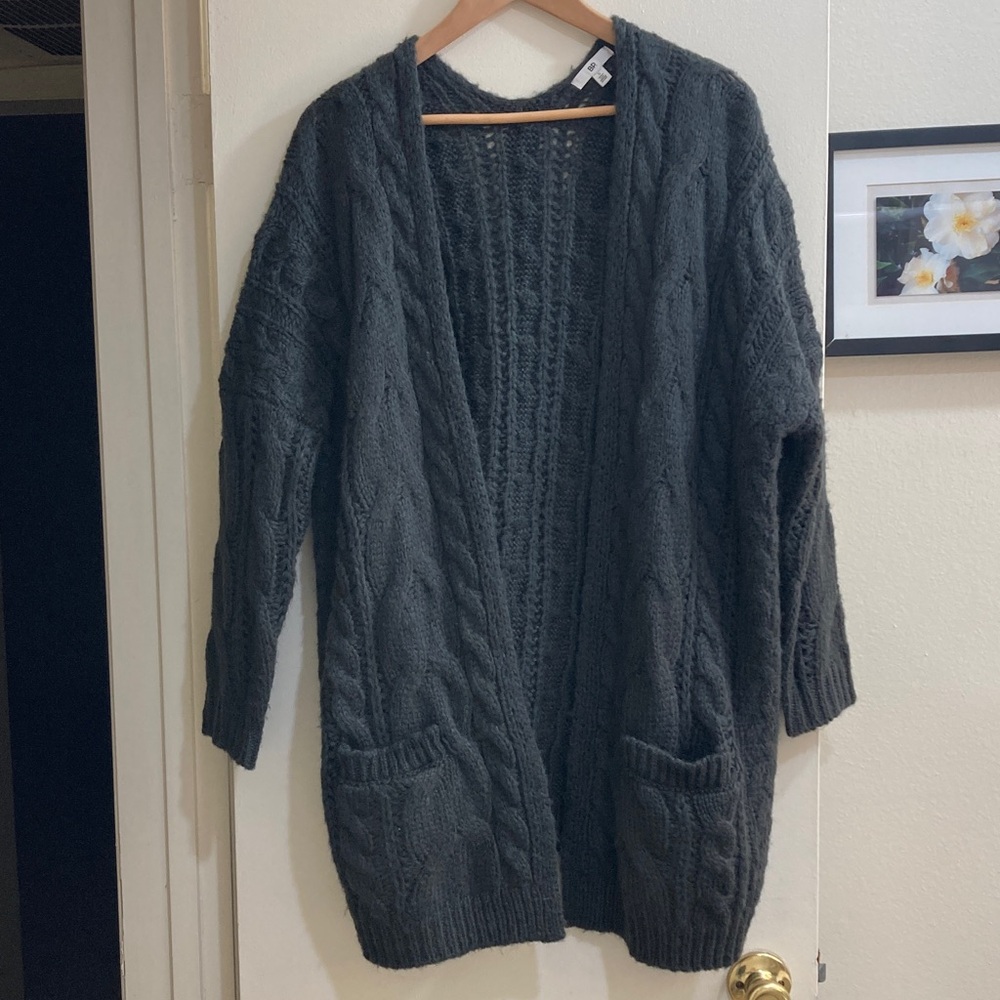BP Charcoal Cable Knit Cardigan